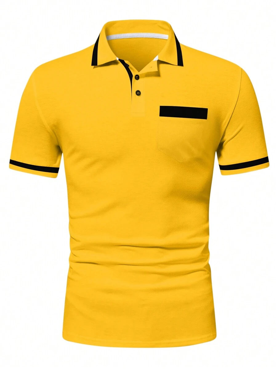 Muška formalna polo majica od pamuka sa kontrastnim detaljima
