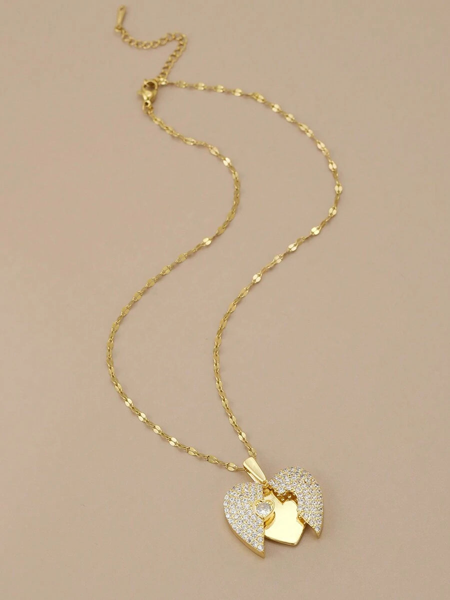 Ogrlica od nerđajućeg čelika sa punim ukrasom od strasa za svakodnevno nošenje