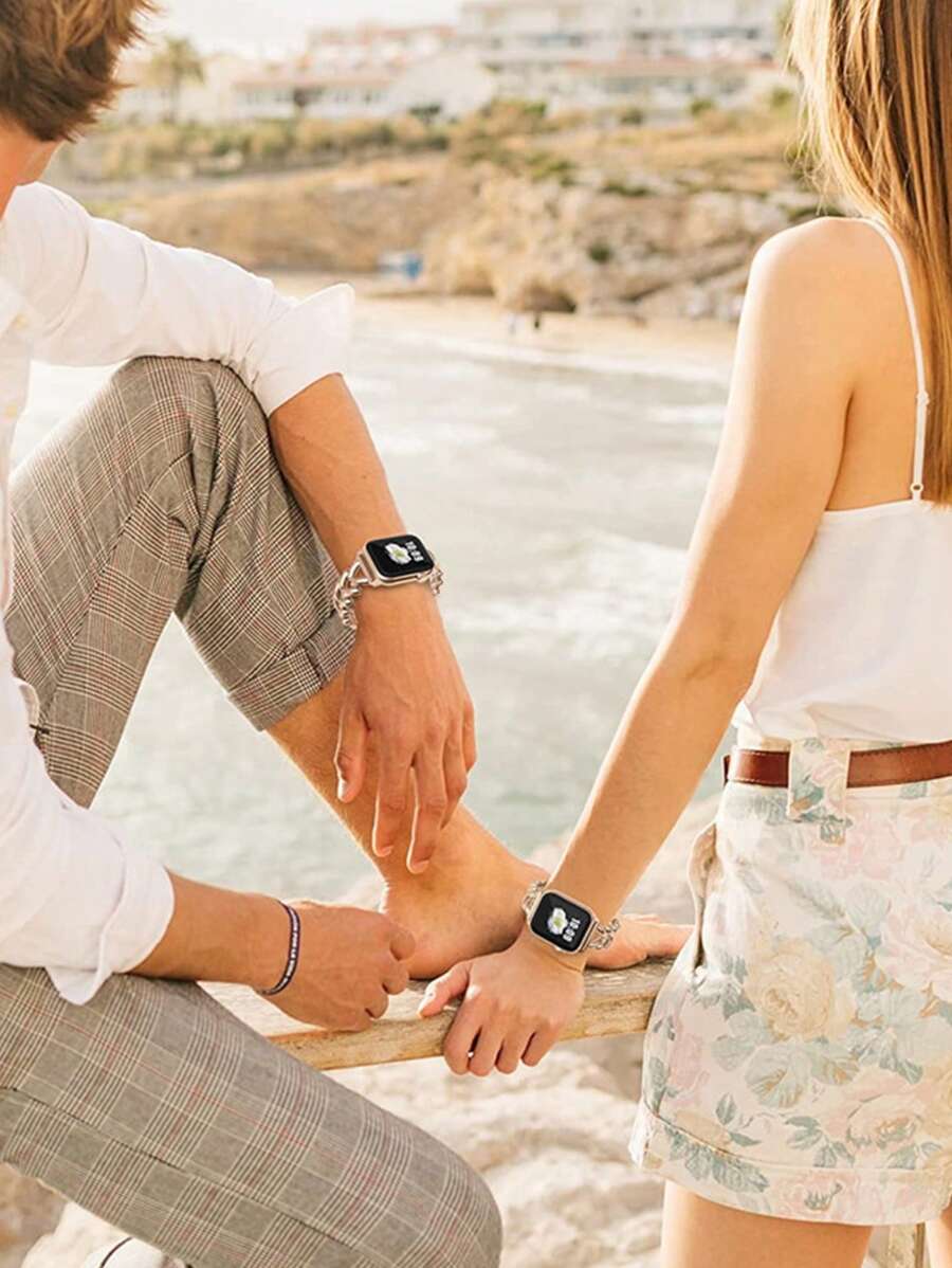 Luksuzna crno-zlatna geometrijska narukvica za sat kompatibilna sa Apple Watch 38mm 40mm 41mm 42mm 44mm 45mm 49mm