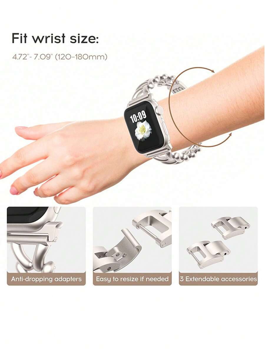 Luksuzna crno-zlatna geometrijska narukvica za sat kompatibilna sa Apple Watch 38mm 40mm 41mm 42mm 44mm 45mm 49mm