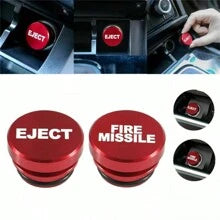 1pc Aluminum Dustproof Plugs Button 12V Replacement Accessories Car Decoration Compatible With Most Vehicles Autos Car Fire Missile Eject Red