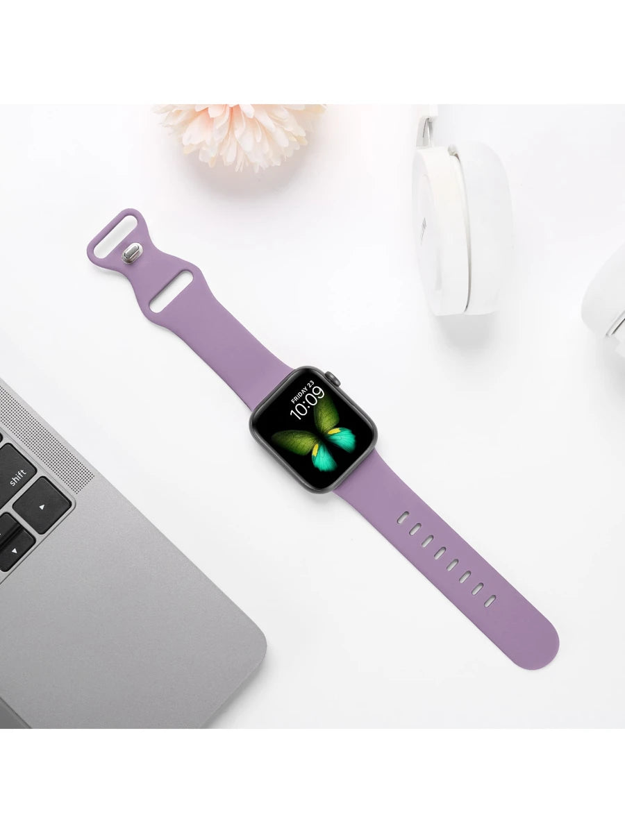 Unisex modni ležerni kaiš za sat od silikona , kompatibilan sa Apple Watch 38mm 40mm 41mm 45mm 46mm 44mm 49mm