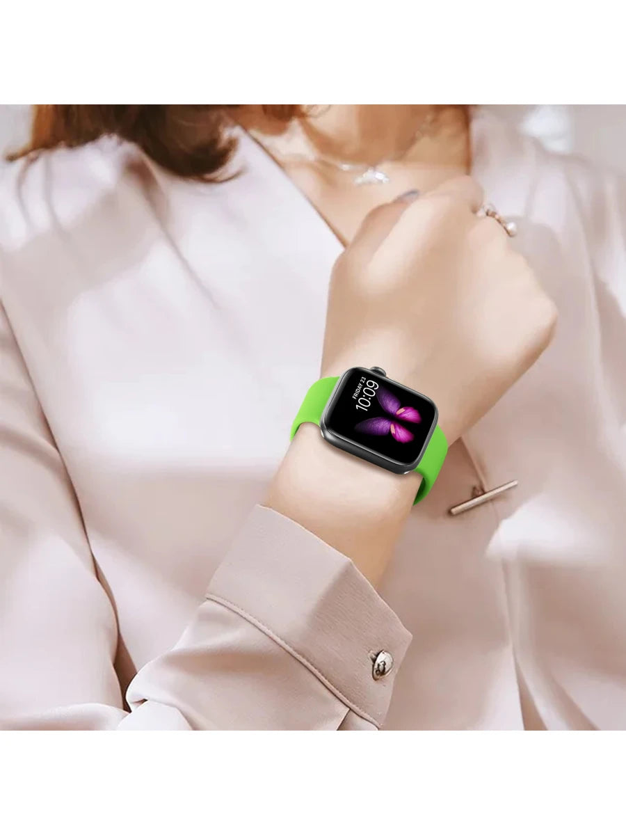 Unisex modni ležerni kaiš za sat od silikona , kompatibilan sa Apple Watch 38mm 40mm 41mm 45mm 46mm 44mm 49mm
