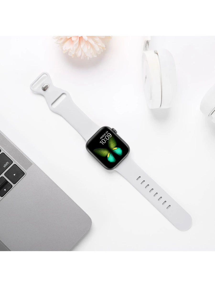 Unisex modni ležerni kaiš za sat od silikona , kompatibilan sa Apple Watch 38mm 40mm 41mm 45mm 46mm 44mm 49mm