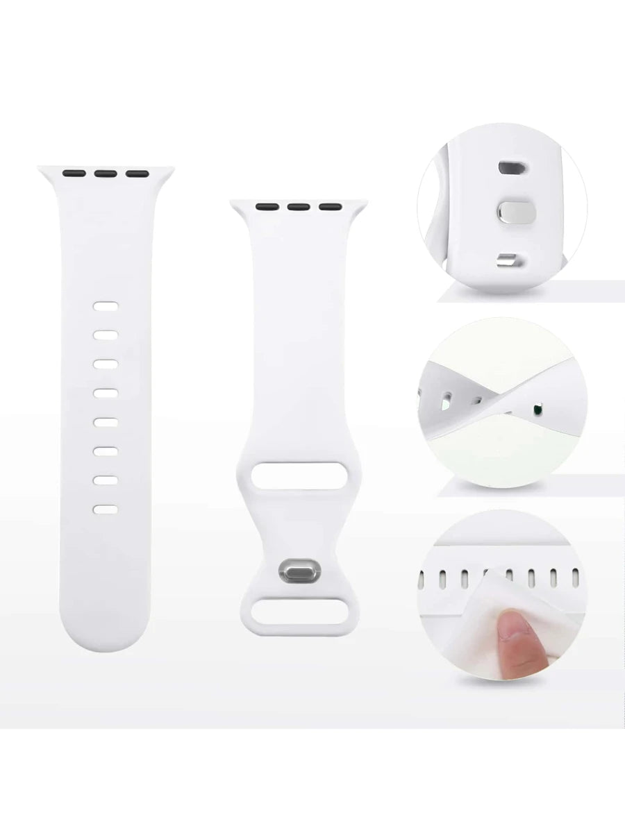 Unisex modni ležerni kaiš za sat od silikona , kompatibilan sa Apple Watch 38mm 40mm 41mm 45mm 46mm 44mm 49mm