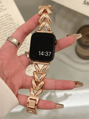 Luksuzna crno-zlatna geometrijska narukvica za sat kompatibilna sa Apple Watch 38mm 40mm 41mm 42mm 44mm 45mm 49mm