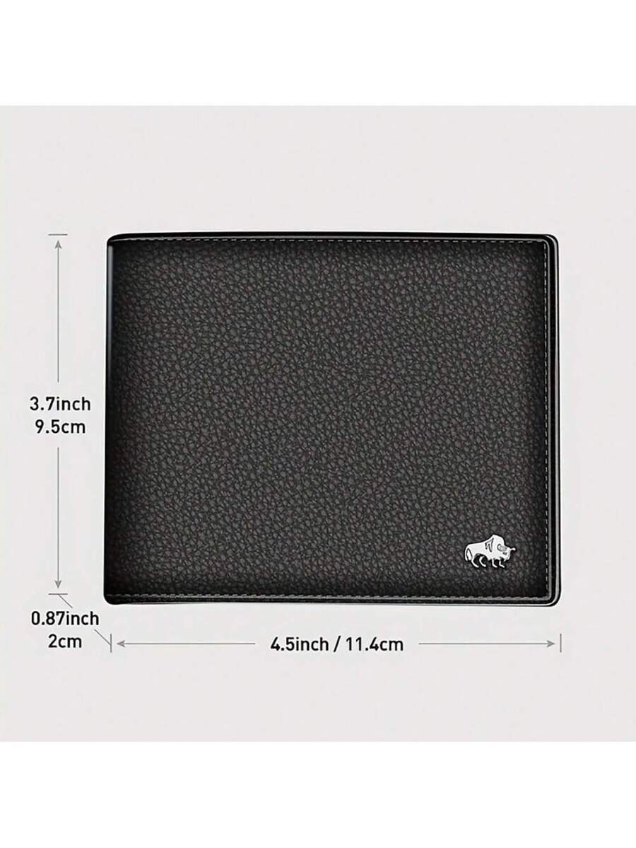BISON DENIM muški novčanik od kože, luksuzna marka, RFID bifold novčanik
