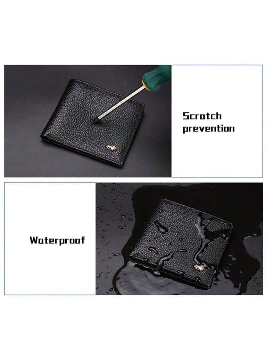 BISON DENIM muški novčanik od kože, luksuzna marka, RFID bifold novčanik