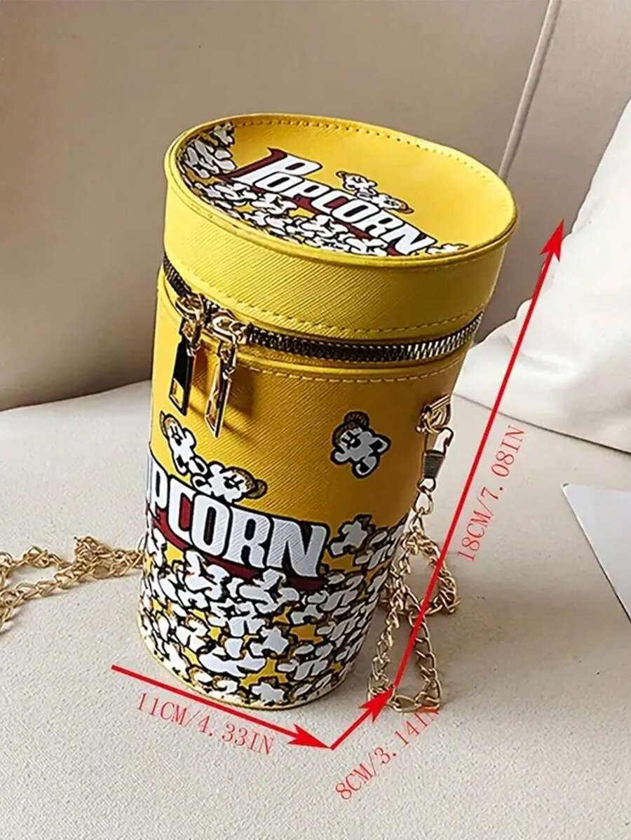 Torba-kantica, kreativna cilindrična torbica sa lancem