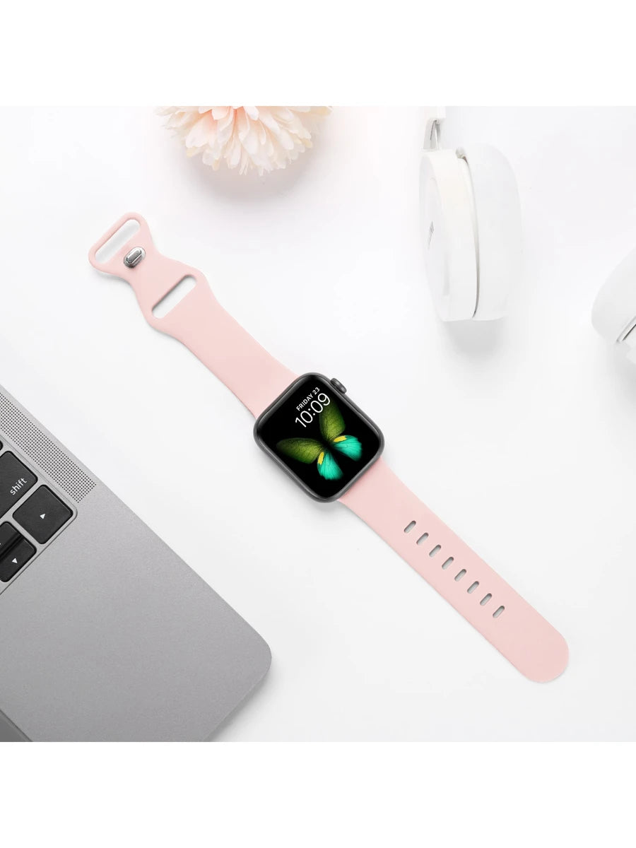 Unisex modni ležerni kaiš za sat od silikona , kompatibilan sa Apple Watch 38mm 40mm 41mm 45mm 46mm 44mm 49mm