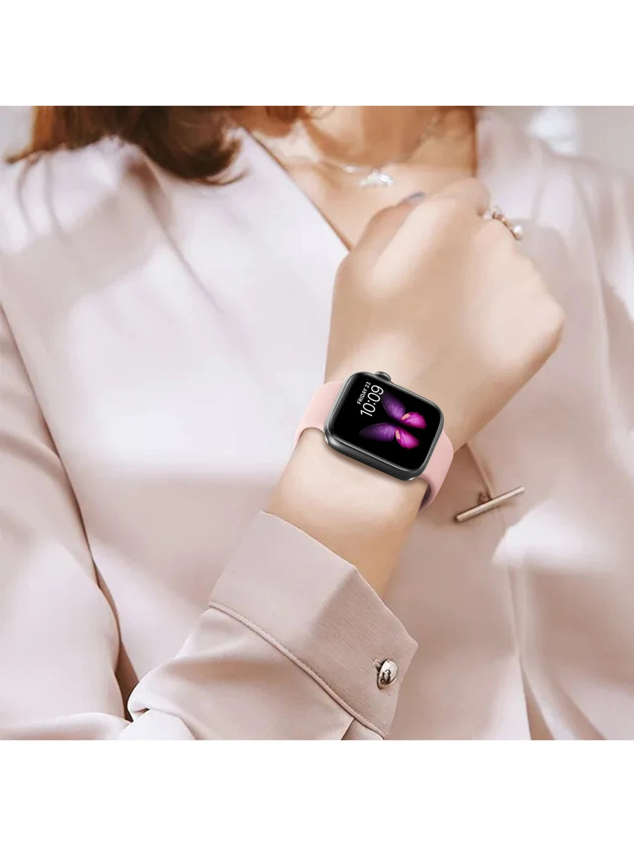 Unisex modni ležerni kaiš za sat od silikona , kompatibilan sa Apple Watch 38mm 40mm 41mm 45mm 46mm 44mm 49mm