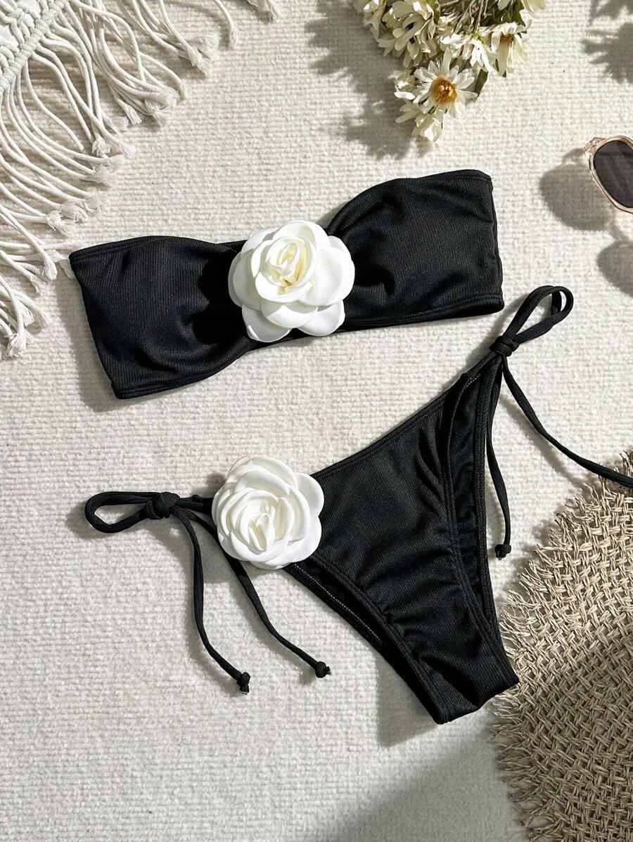 Colorblock Bikini Set
