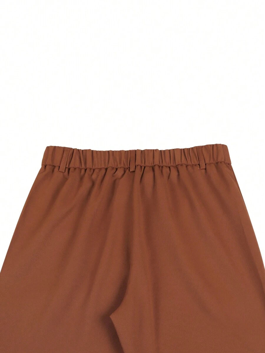 Muške formalne pantalone jednobojne sa kosim džepovima, bez kaiša