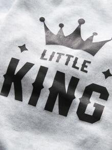 Debiesn Artist Girlcore 1pc Gray King Crown Printed Pet Sweatshirt Without Hood For Keeping Warm, Holiday