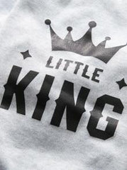 Debiesn Artist Girlcore 1pc Gray King Crown Printed Pet Sweatshirt Without Hood For Keeping Warm, Holiday