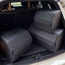 Easypie Selection 1pc Car Trunk Storage Box, Large Capacity, Multi-Function Tool Storage Bag, PU Leather Folding Organizer, Emergency Storage Box