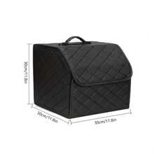 Easypie Selection 1pc Car Trunk Storage Box, Large Capacity, Multi-Function Tool Storage Bag, PU Leather Folding Organizer, Emergency Storage Box