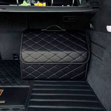 Easypie Selection 1pc Car Trunk Storage Box, Large Capacity, Multi-Function Tool Storage Bag, PU Leather Folding Organizer, Emergency Storage Box