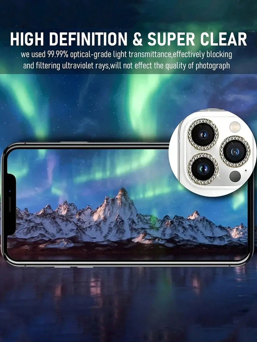 3 kom. zaštitne folije za sočivo kamere, kompatibilne sa Apple 18/18PPro/18Promax/17/17Air/17pro/17promax/16/16pro/16plus/16promax/16 14 Pro 6.1 inča /14 Pro Max 6.7 inča