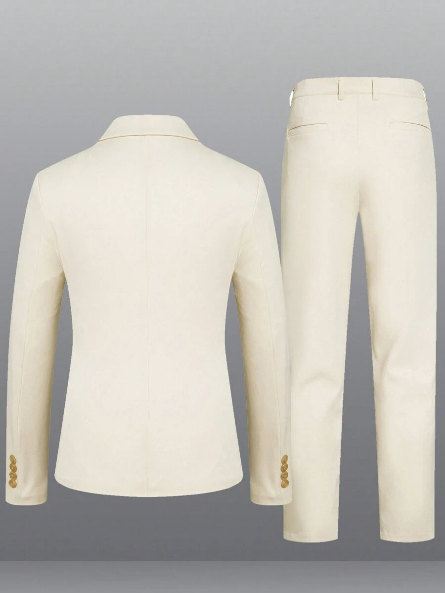 Muško odelo od 2 dela sa jednim dugmetom, slim fit, formalno