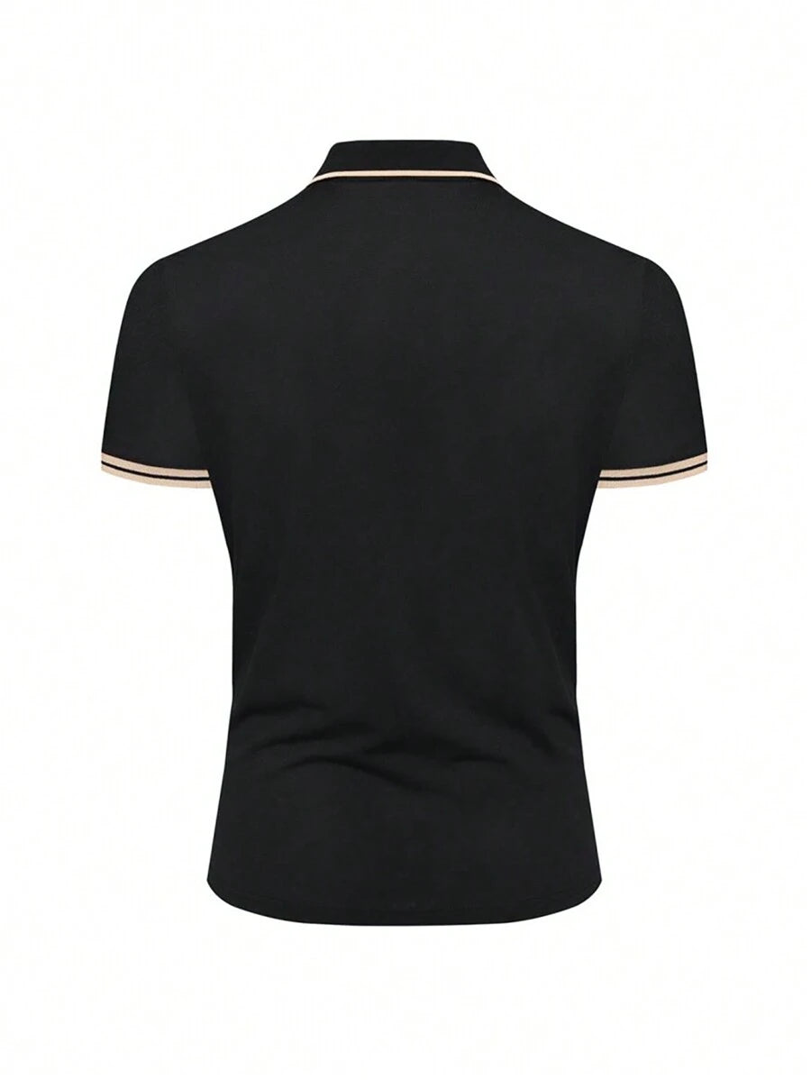 Muška vintage golf polo majica sa kragnom