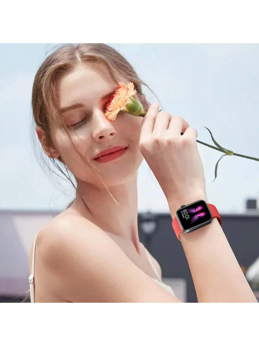 Unisex modni ležerni kaiš za sat od silikona , kompatibilan sa Apple Watch 38mm 40mm 41mm 45mm 46mm 44mm 49mm