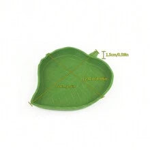 1pc Maple Leaf Shaped Feeding Bowl And Water Dish For Reptile, Turtle, Hamster, Frog, Plasitic,