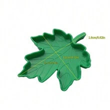 1pc Maple Leaf Shaped Feeding Bowl And Water Dish For Reptile, Turtle, Hamster, Frog, Plasitic,