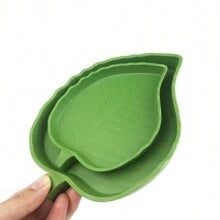 1pc Maple Leaf Shaped Feeding Bowl And Water Dish For Reptile, Turtle, Hamster, Frog, Plasitic,