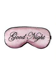 Mekana maska za spavanje od poliesterskog satena sa vezenim logom Good Night