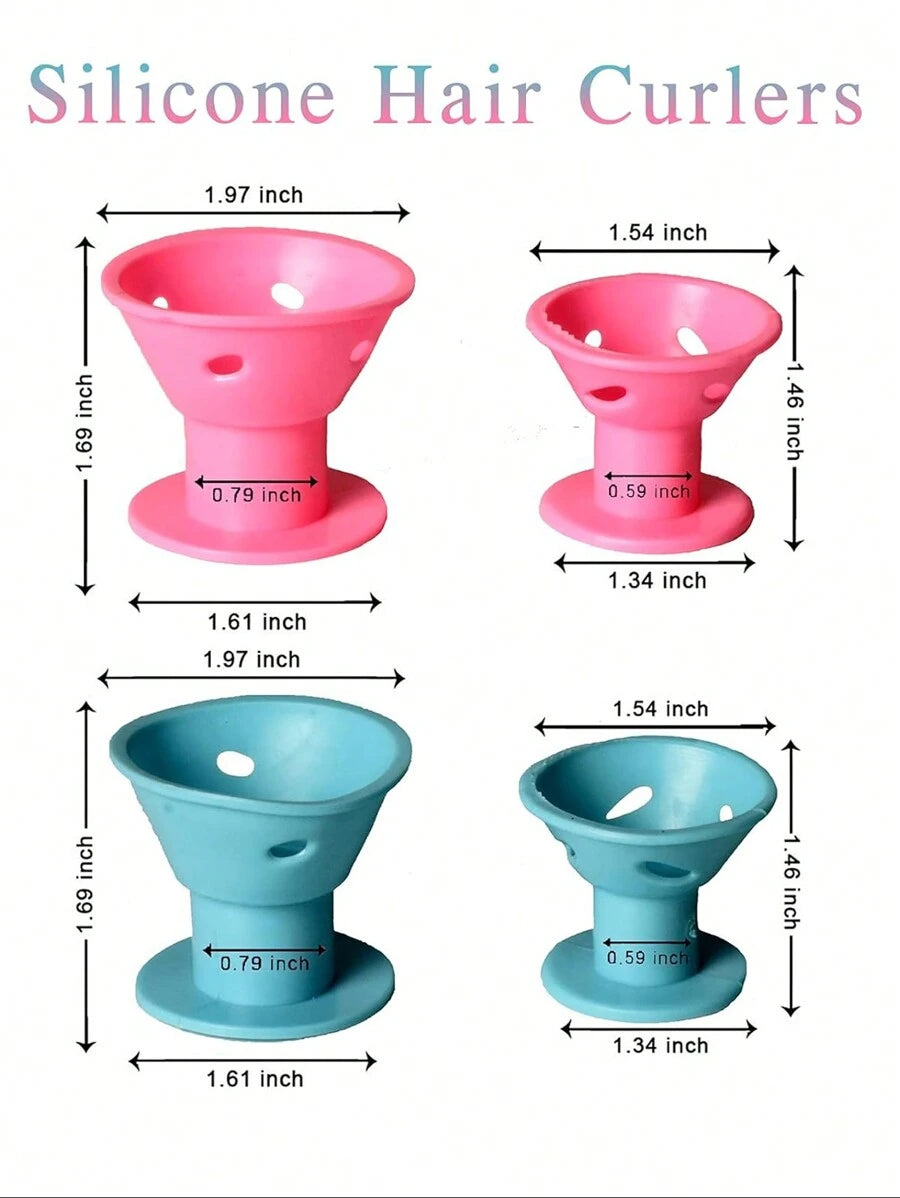 20 kom roze silikonskih uvijača za kosu , magični valjci