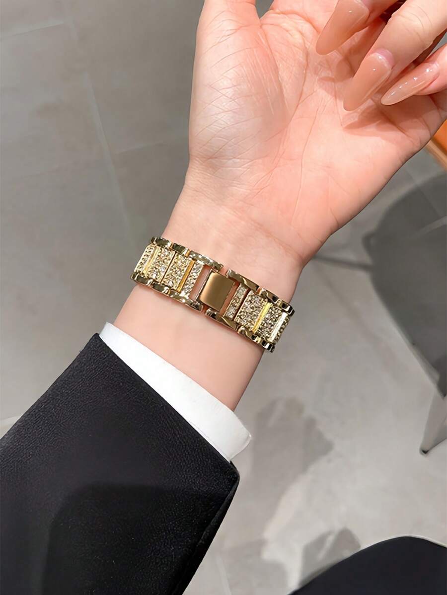Metalna narukvica za sat sa kristalima, kompatibilna sa Apple Watch, odličan poklon