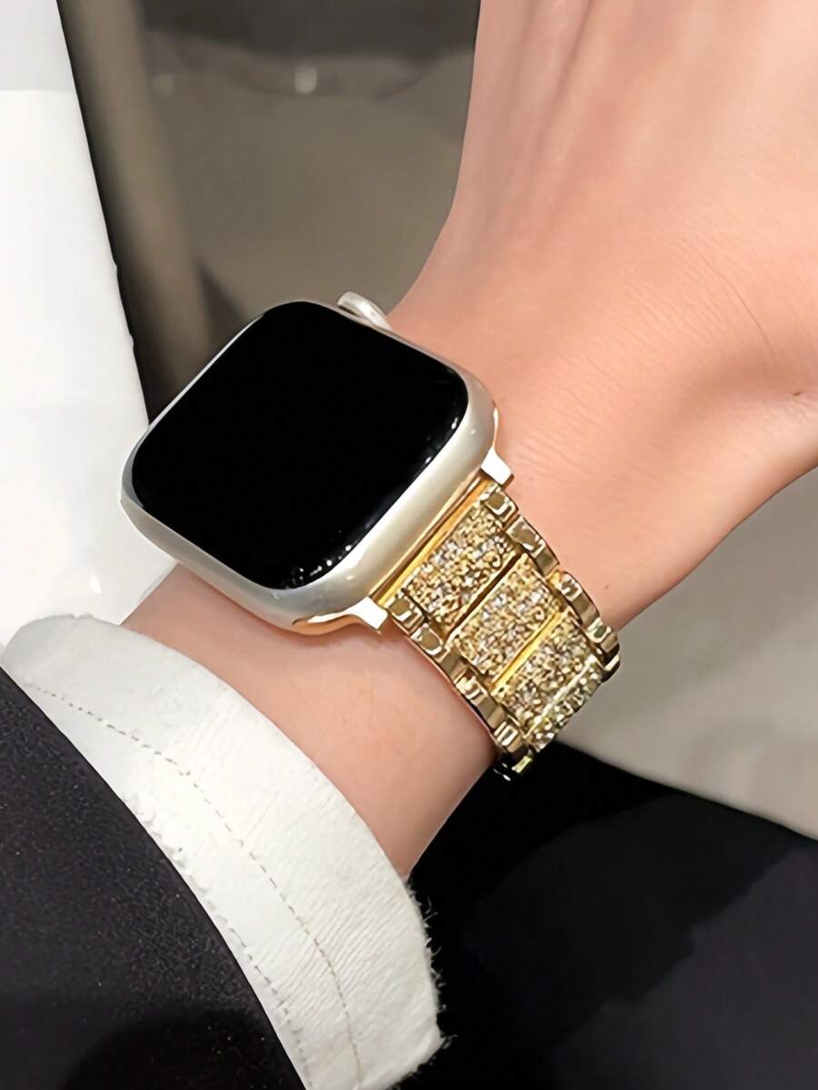Metalna narukvica za sat sa kristalima, kompatibilna sa Apple Watch, odličan poklon