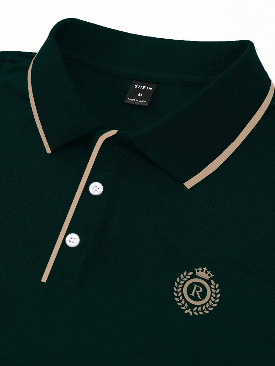 Muška vintage golf polo majica sa kragnom