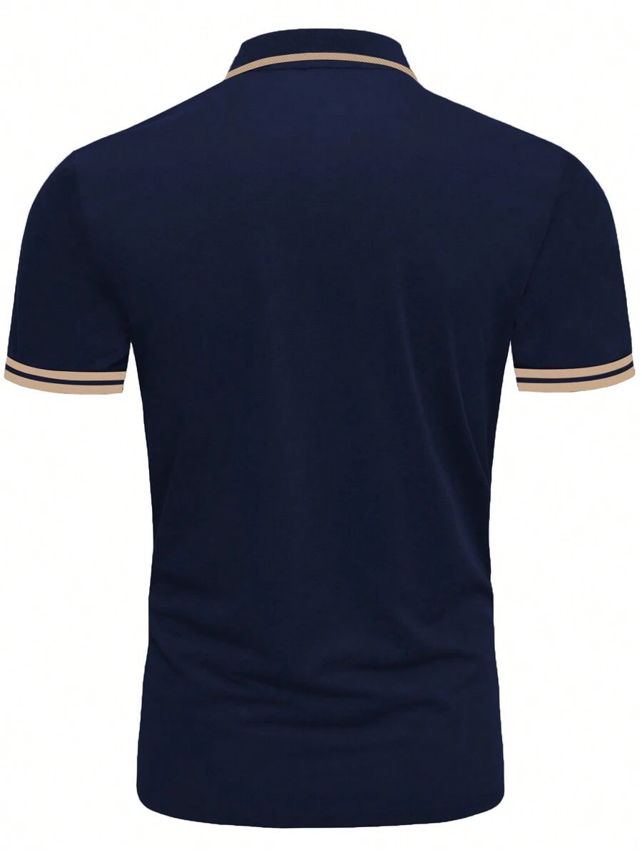 Muška vintage golf polo majica sa kragnom