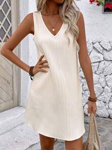 Breezaya Women's Stylish Sleeveless Hollow Out Design Dress Vacation Beach Outfit