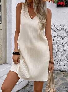 Breezaya Women's Stylish Sleeveless Hollow Out Design Dress Vacation Beach Outfit