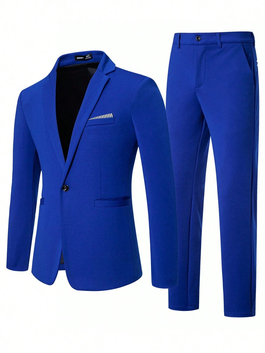 Muški sako sa jednim dugmetom i formalne pantalone za odelo