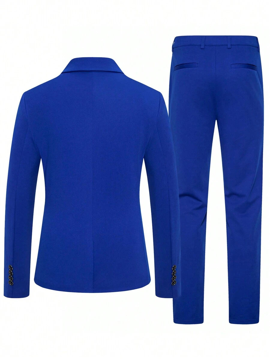 Muški sako sa jednim dugmetom i formalne pantalone za odelo