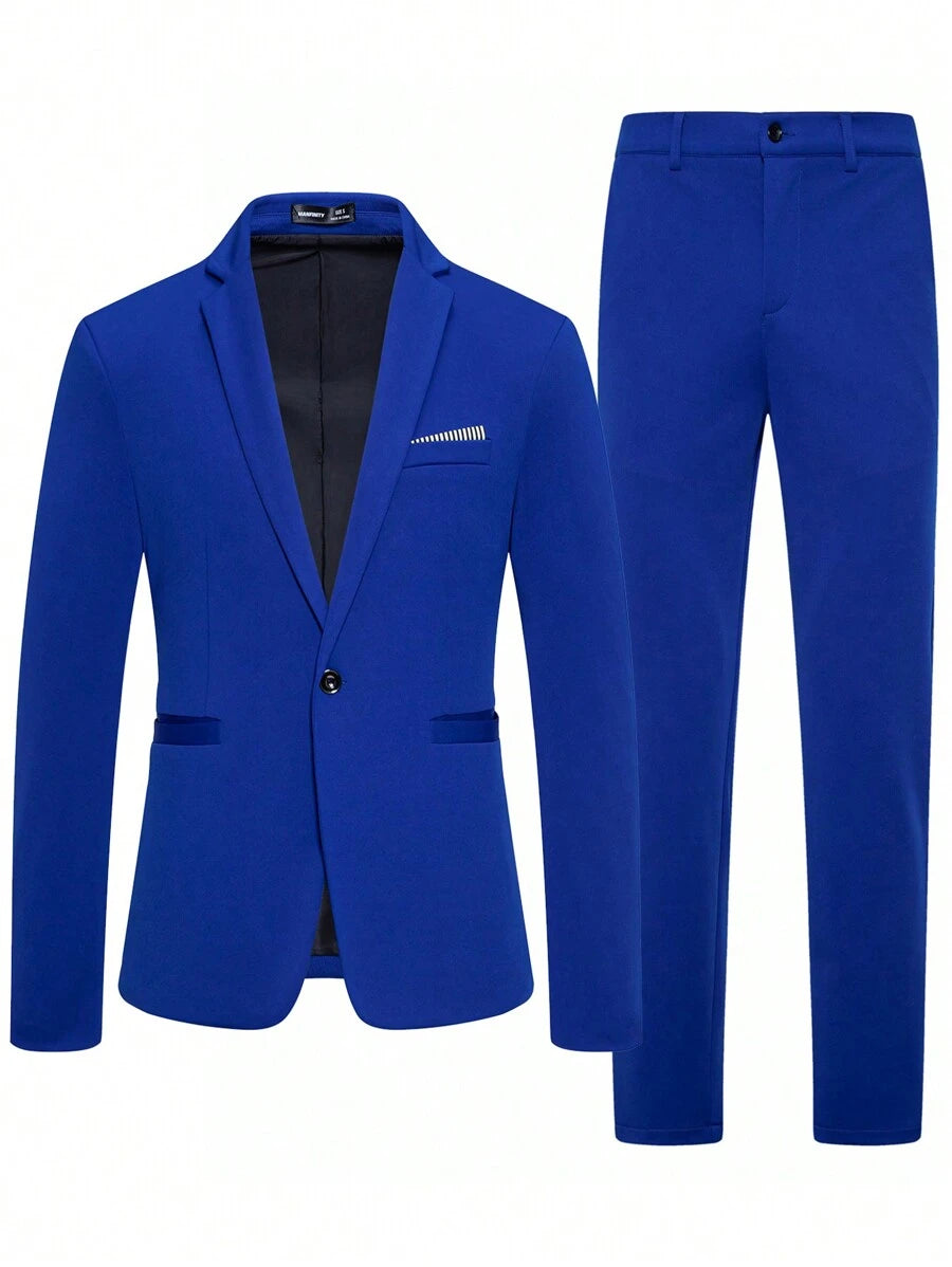 Muški sako sa jednim dugmetom i formalne pantalone za odelo