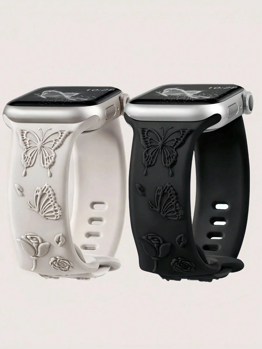 2 komada narukvice za sat sa leopard printom i gravurom, kompatibilna sa Apple Watch 49mm 46mm 45mm 44mm 42mm 41mm 40mm 38mm