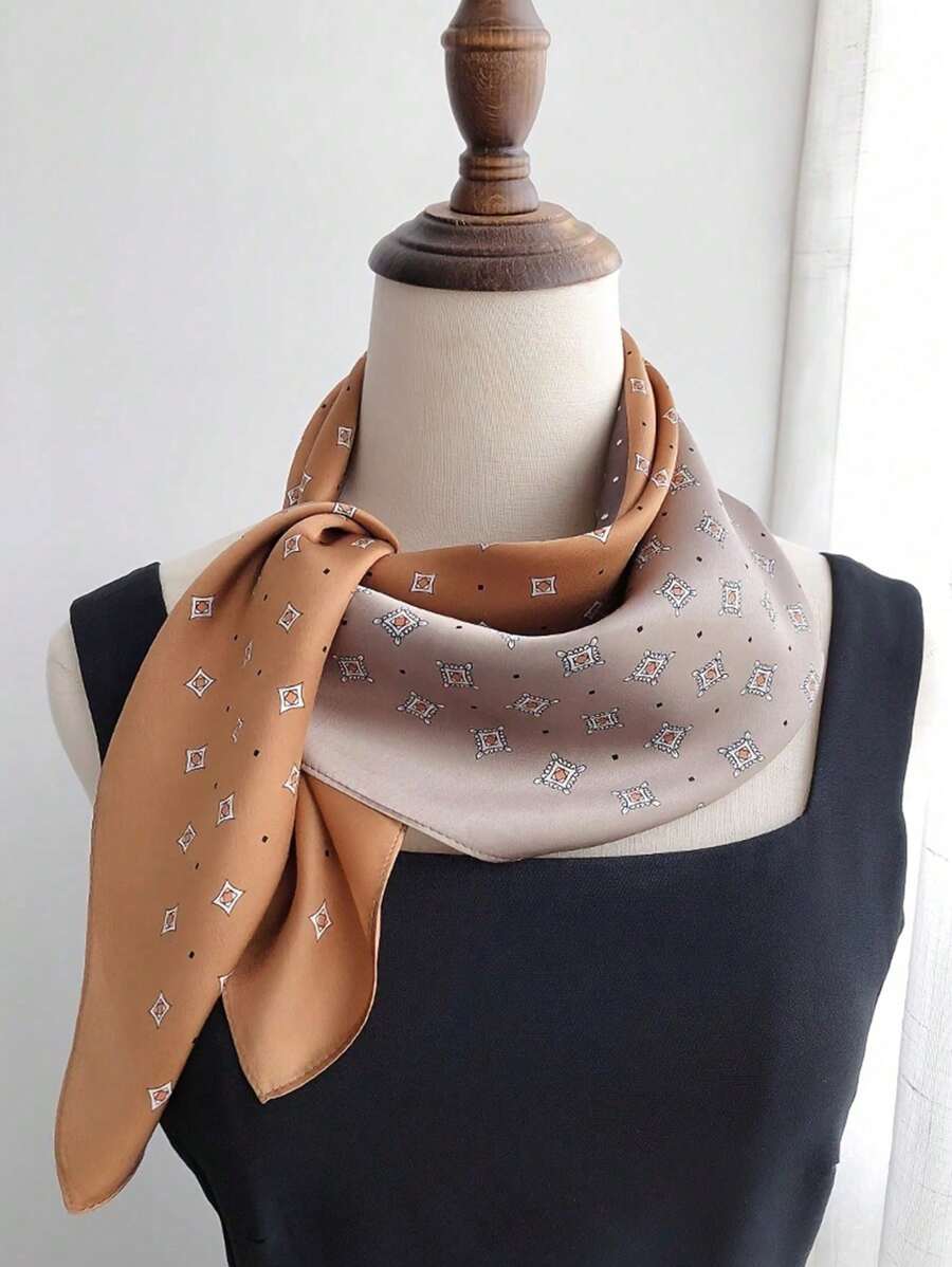 Ženska moderna svestrana marama šal sa printom, 27.6"X27.6", boho ležerni
