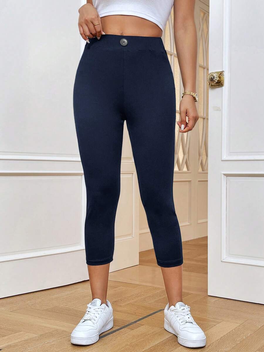 Essnce Ležerne uske kapri pantalone sa zadnjim džepovima