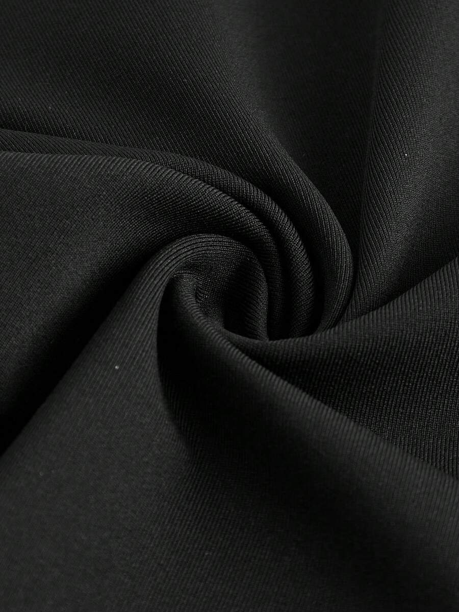EZwear Ženske uske pantalone zvonastih nogavica jednobojne sa printom zmaja