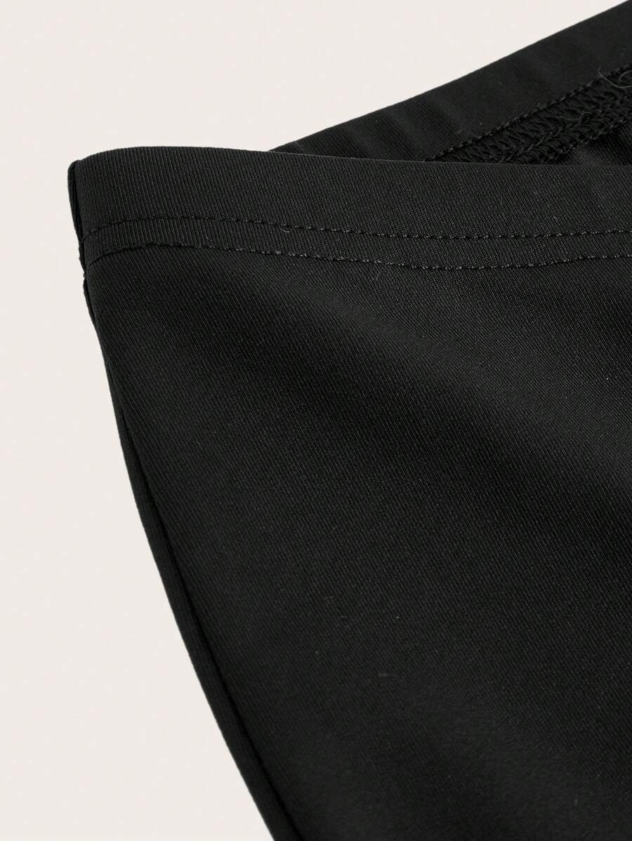 EZwear Ženske uske pantalone zvonastih nogavica jednobojne sa printom zmaja