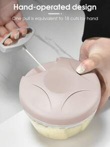 500ML Manual Household Meat Grinder Garlic Chopper Vegetable Cutter Multifunctional Garlic Masher Food Processor Vegetable Chopper Fruit Crusher Manual Onion Masher Kitchen Stuff