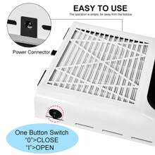 LIMEGIRL 1pc Professional Nail Dust Collector - Strong Vacuum Suction, Suitable For Acrylic Nail Drill And Dust Collection - Ideal For Nail Salons And Home Use