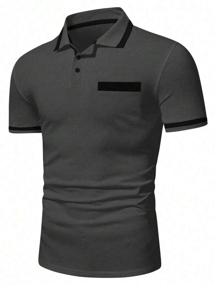 Muška formalna polo majica od pamuka sa kontrastnim detaljima