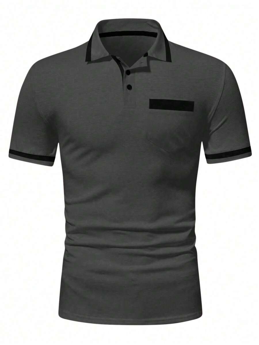 Muška formalna polo majica od pamuka sa kontrastnim detaljima