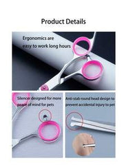 1 Set Pet Grooming Scissors + Comb Set, Upward Curved Scissors, For Skin